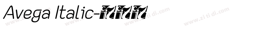 Avega Italic字体转换